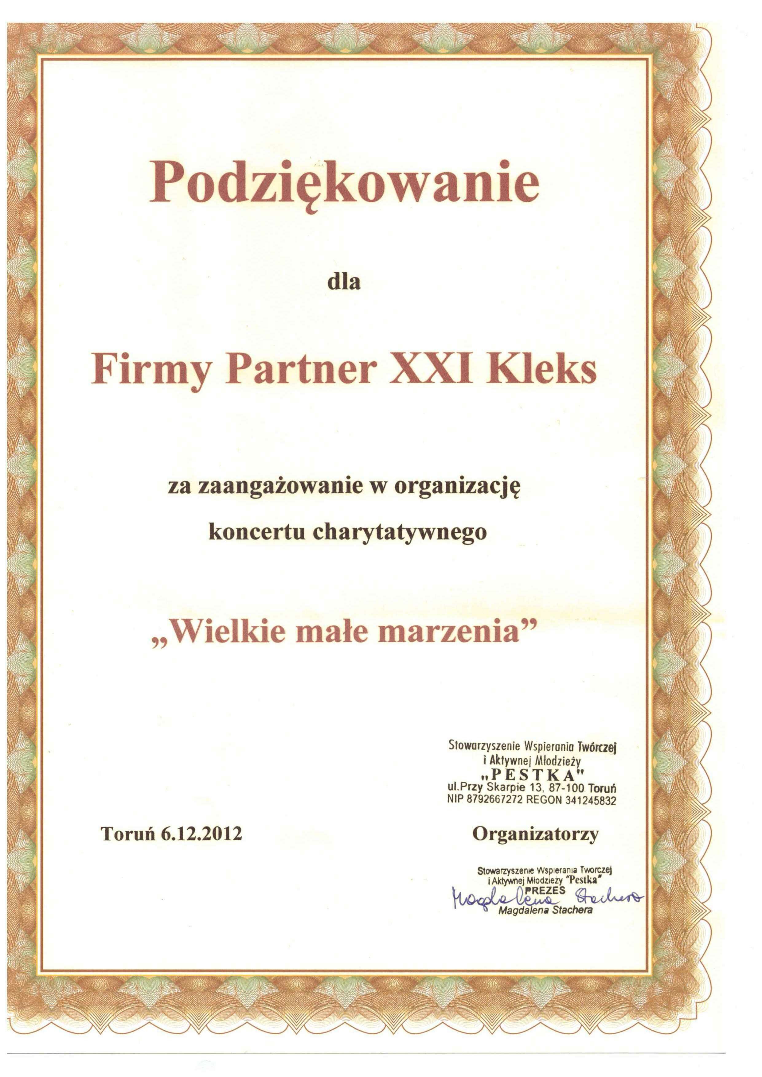 Stowarzyszenie Pestka 2012